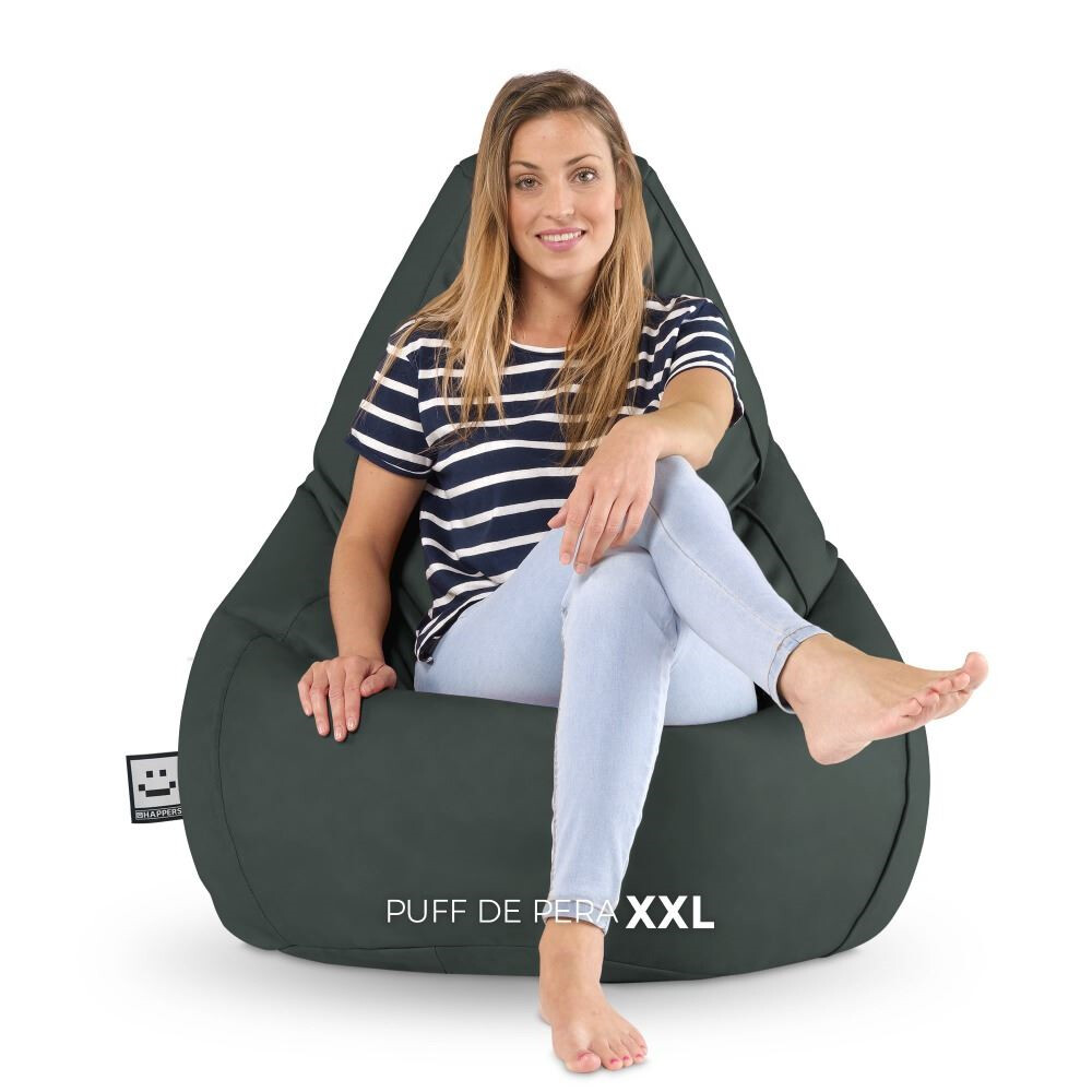 Pouf Poltrona Sacco in Similpelle Grigio (1)