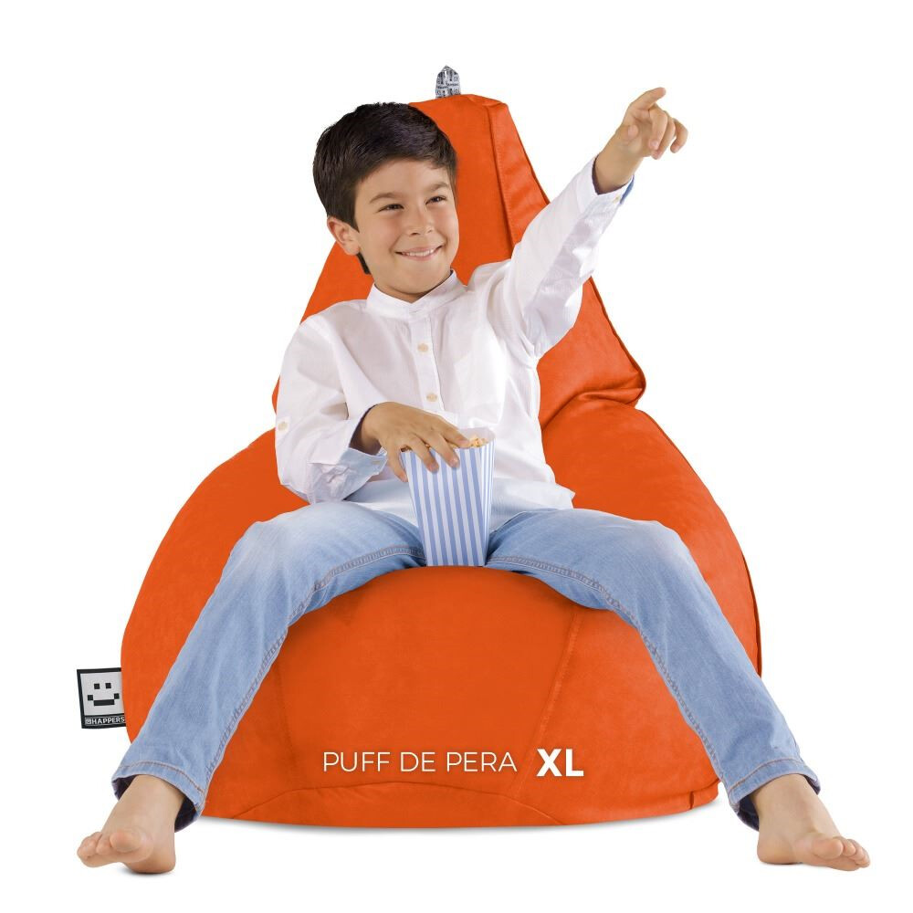 Pouf Poltrona Sacco in Similpelle Arancione (5)