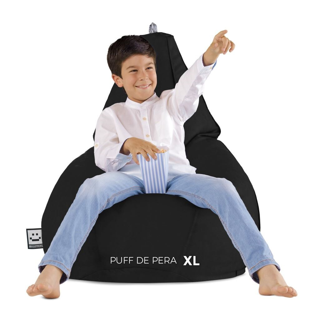 Pouf Poltrona Sacco in Similpelle Nero (5)