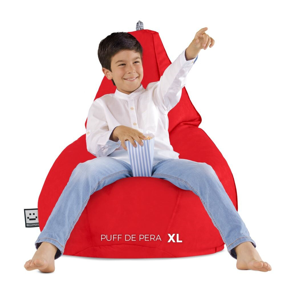 Pouf Poltrona Sacco in Similpelle Rosso (5)