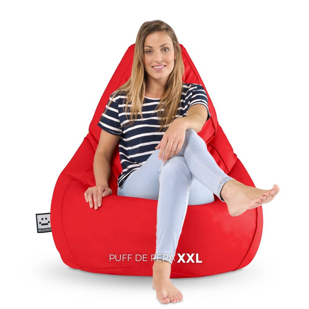 Pouf Poltrona Sacco in Similpelle Rosso (7)