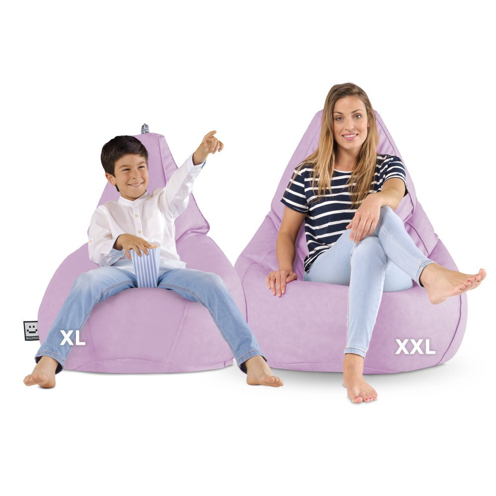Pouf Poltrona Sacco in Similpelle Lavanda (4)