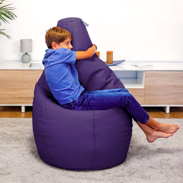 Pouf Poltrona Sacco in Similpelle Lilla (6)