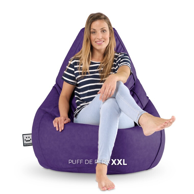 Pouf Poltrona Sacco in Similpelle Lilla (7)