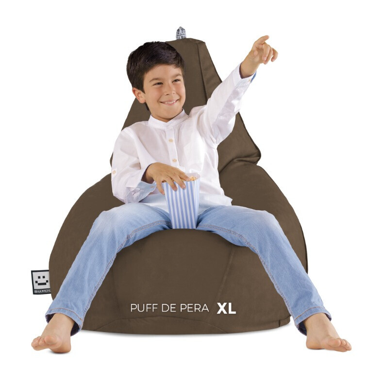 Pouf Poltrona Sacco in Similpelle Marrone (5)