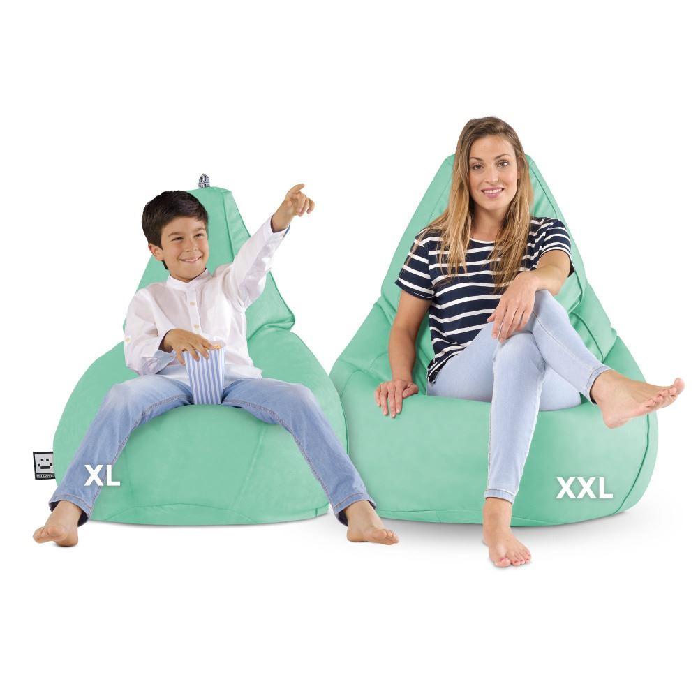 Pouf Poltrona Sacco in Similpelle Menta (4)