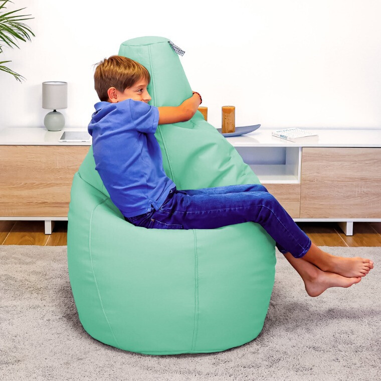 Pouf Poltrona Sacco in Similpelle Menta (6)