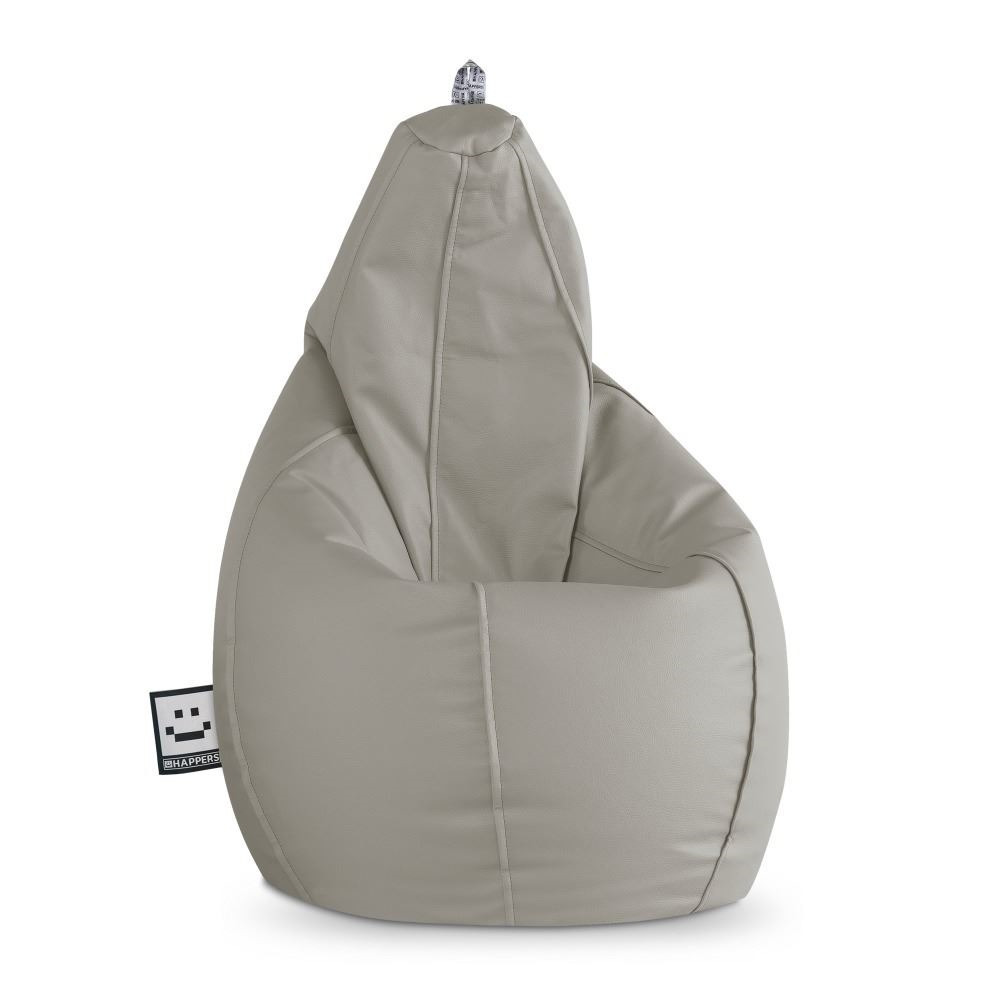 Puff Pera Polipiel para Exterior o Interior Gris Claro ()