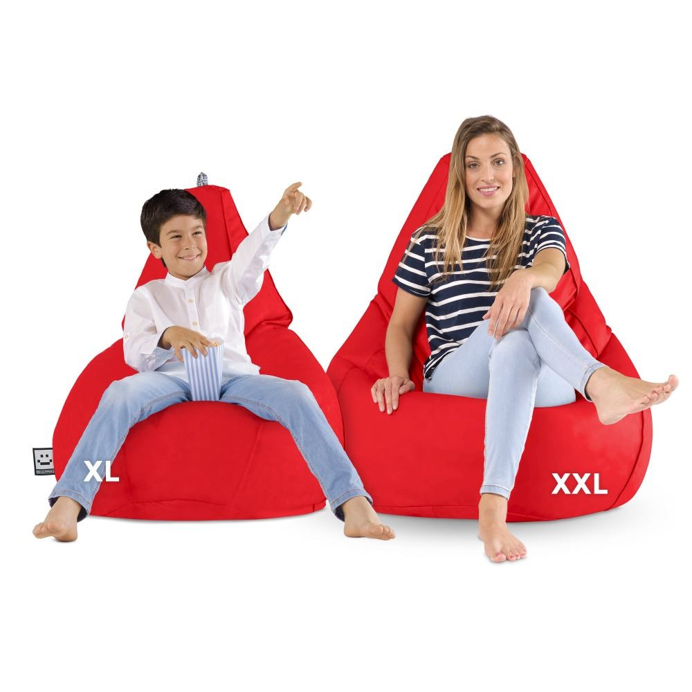 Pouf Poltrona Sacco in Similpelle Rosso (4)