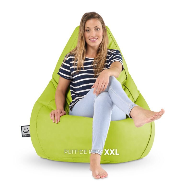 Pouf Poltrona Sacco in Similpelle Verde (7)
