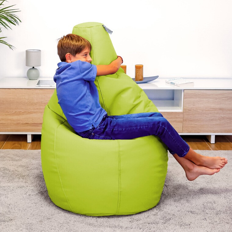 Pouf Poltrona Sacco in Similpelle Verde (6)