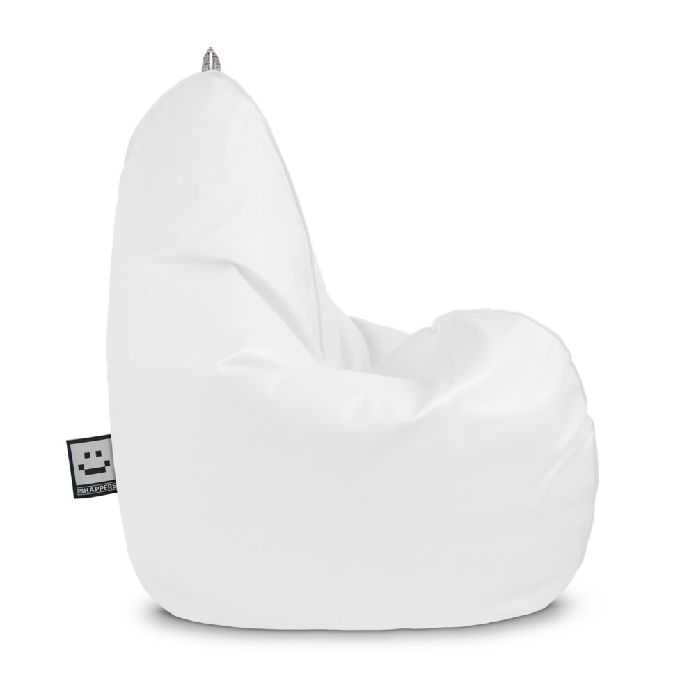 Puff Pera Relax Polipiel para Exterior o Interior Blanco ()