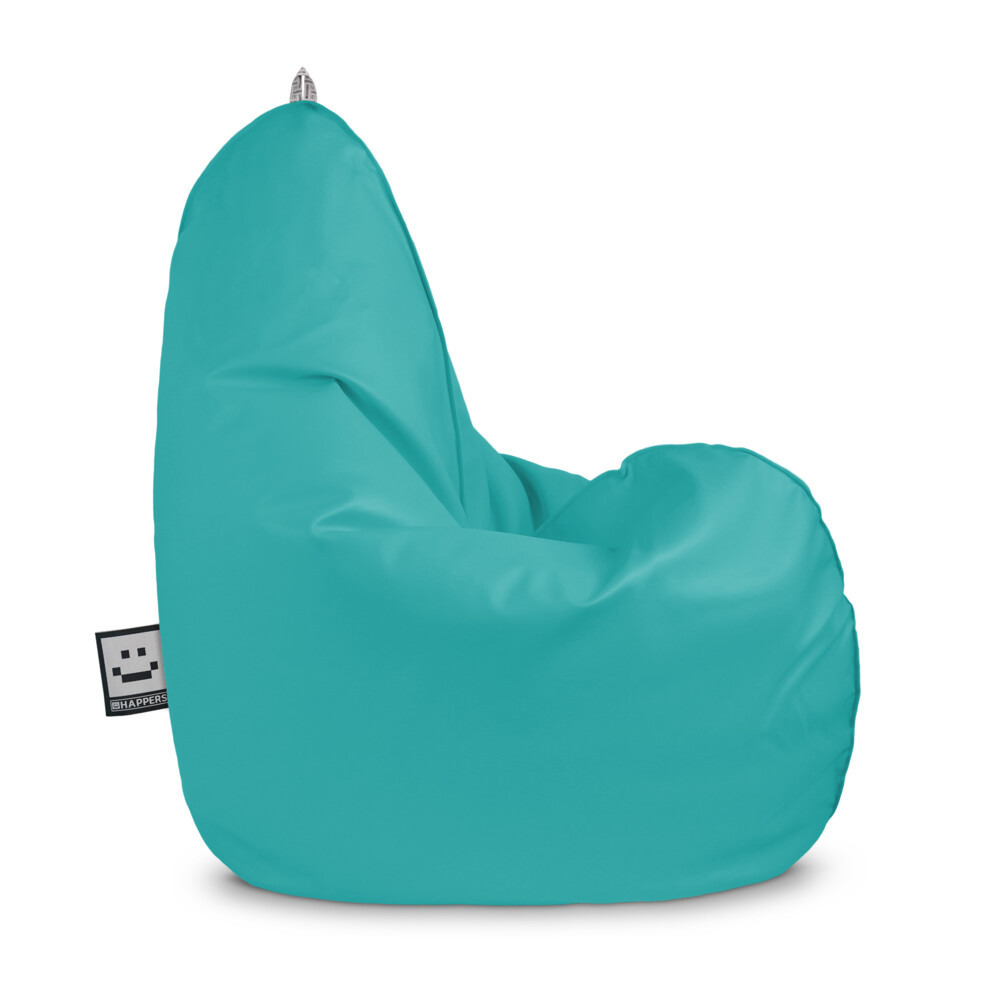 Puff Pera Relax Polipiel para Exterior o Interior Turquesa ()