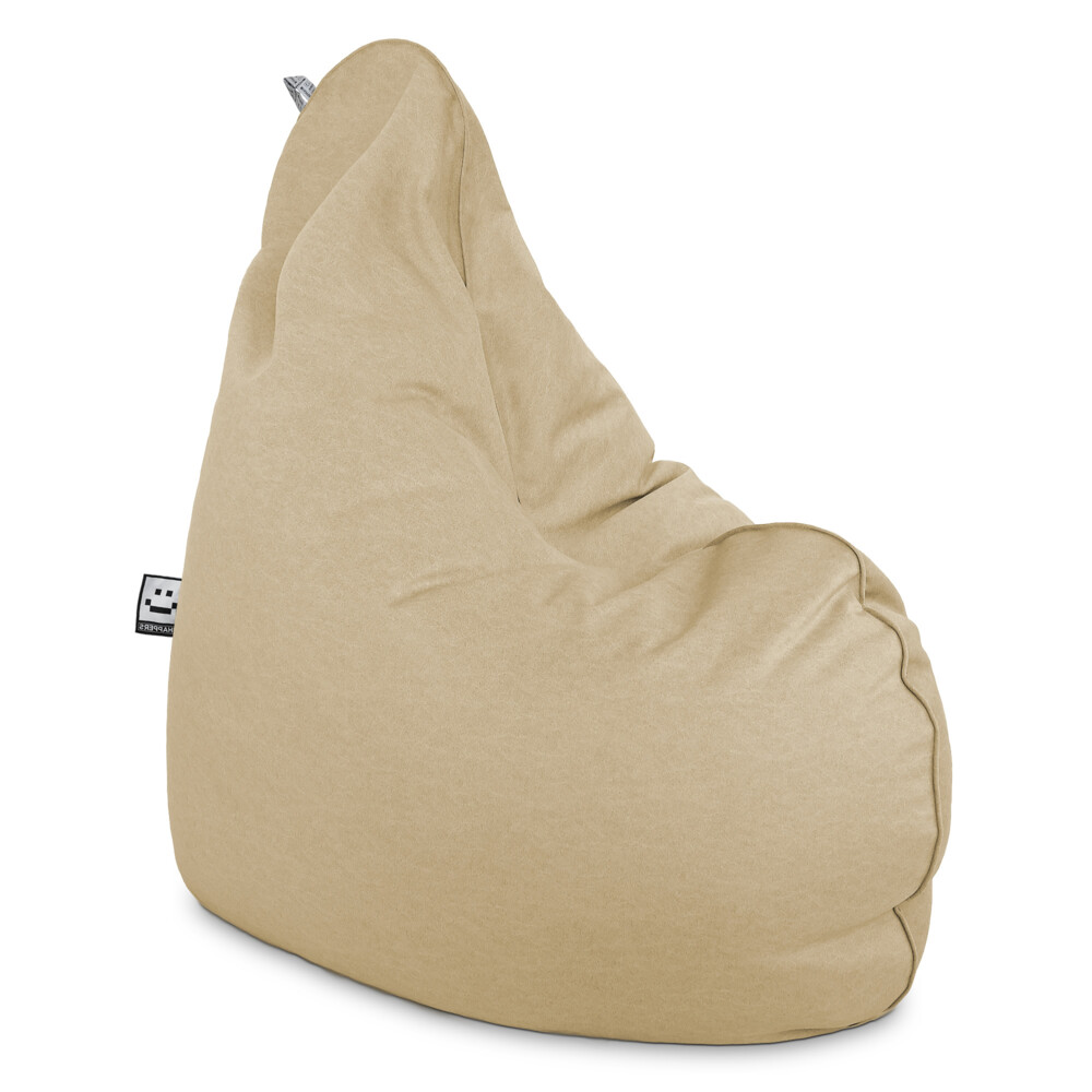 Poltrona Sacco Relax Velluto Vintage Beige ()