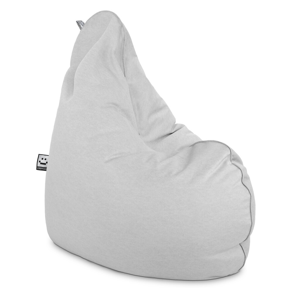 Poltrona Sacco Relax Velluto Vintage Grigio Chiaro ()