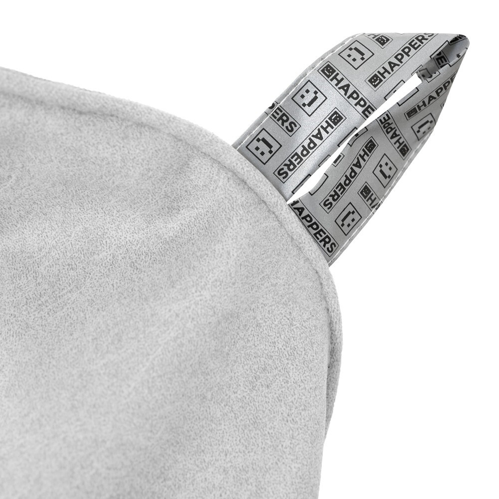Poltrona Sacco Relax Velluto Vintage Grigio Chiaro (5)