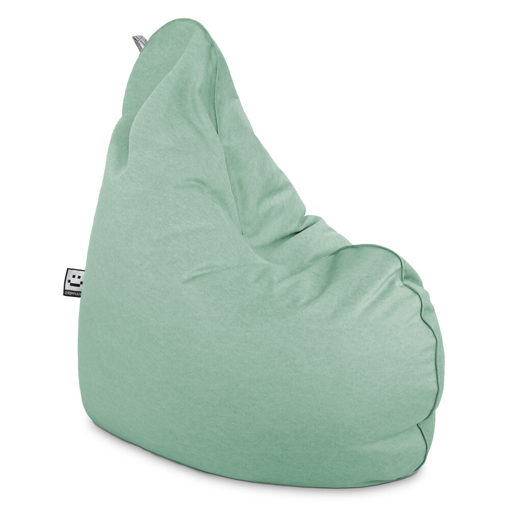 Poltrona Sacco Relax Velluto Vintage Menta ()