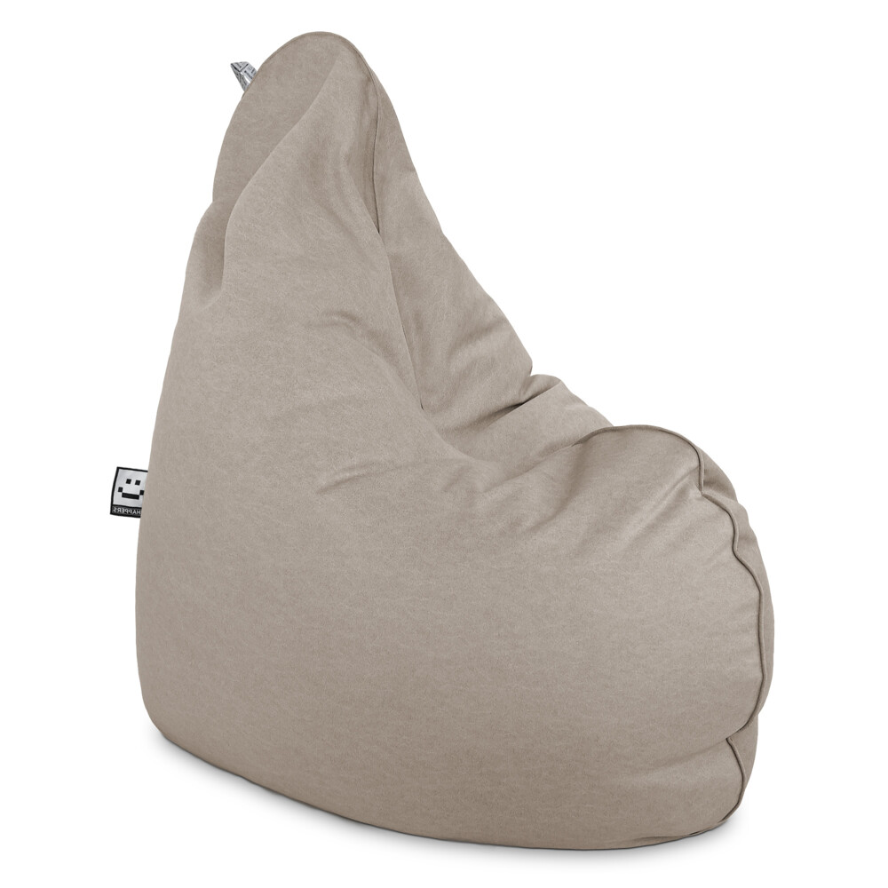 Poltrona Sacco Relax Velluto Vintage Pietra ()