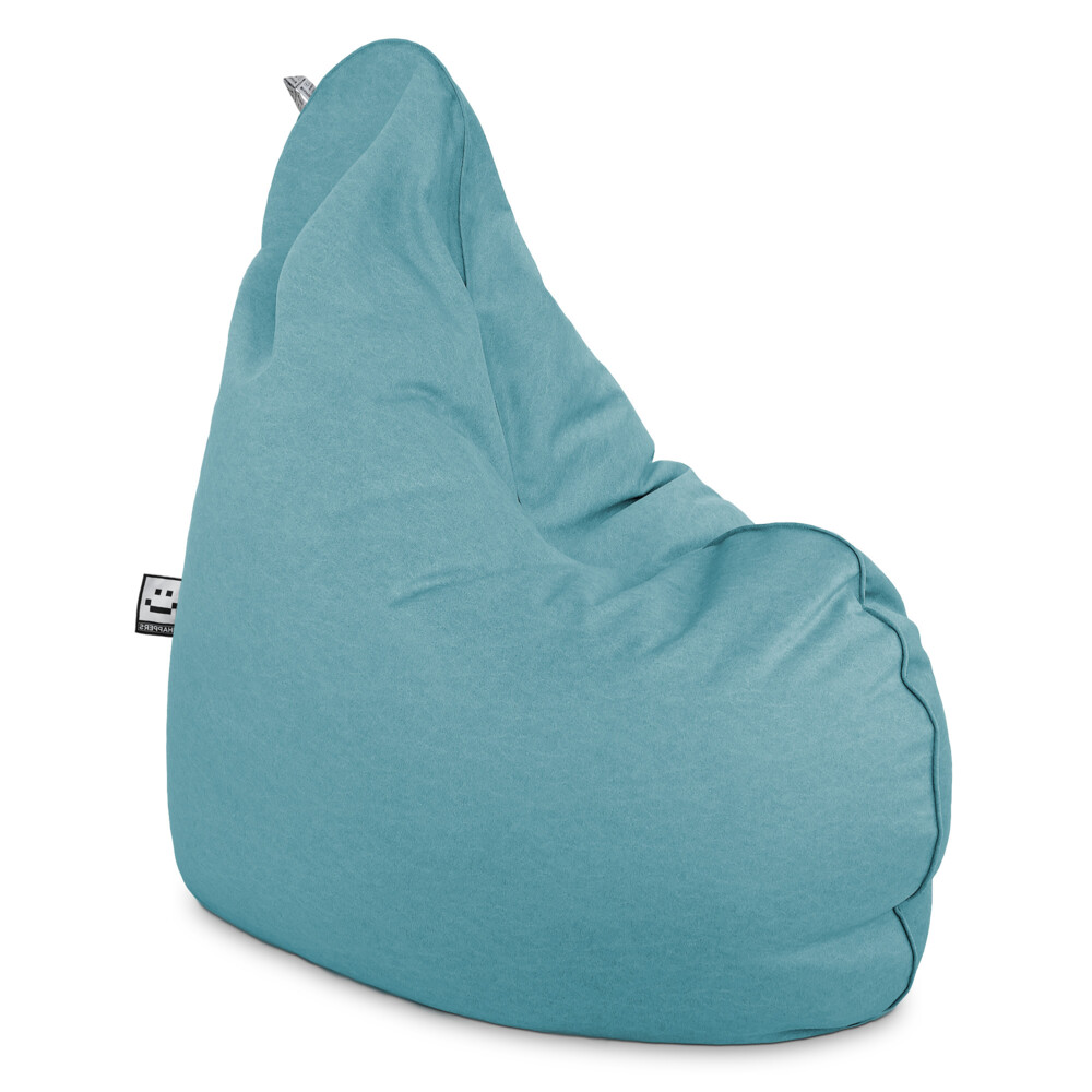 Poltrona Sacco Relax Velluto Vintage Turchese ()