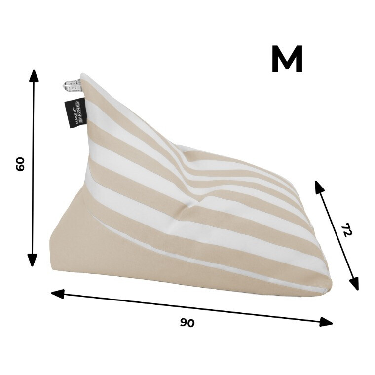 Pouf Piramide Toldotex Ecrù impermeabile per uso interno o esterno (5)