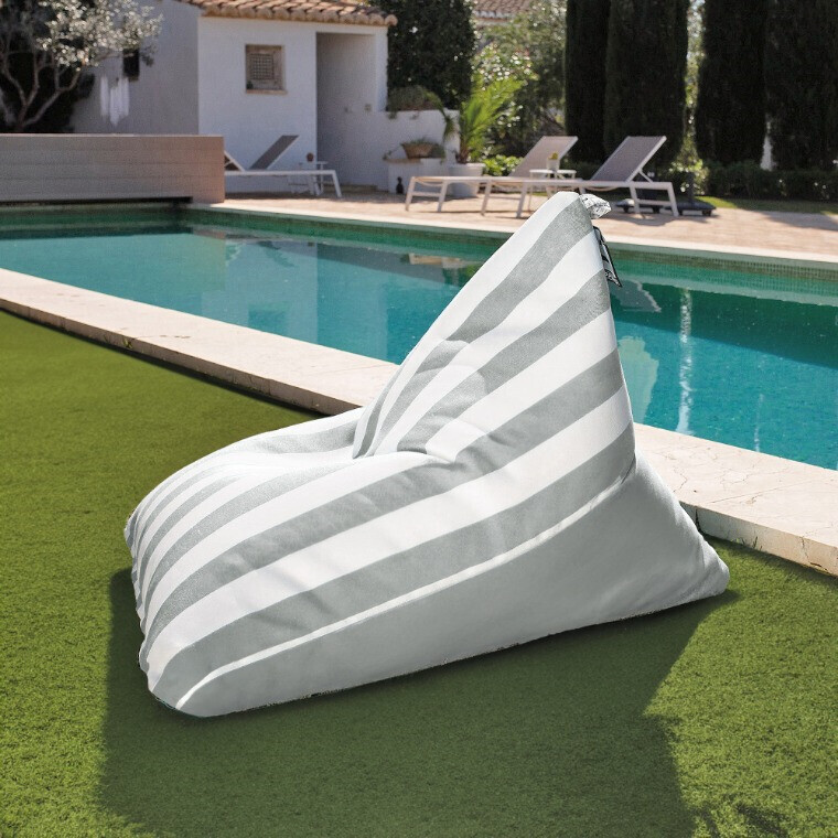 Pouf Piramide Toldotex Grigio impermeabile per uso interno o esterno (2)