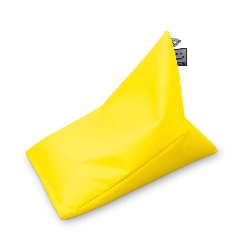 Puff Pirámide Polipiel  Amarillo (1)