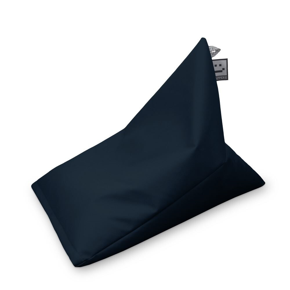 Puff Pirámide Polipiel Exterior Azul Oscuro (1)