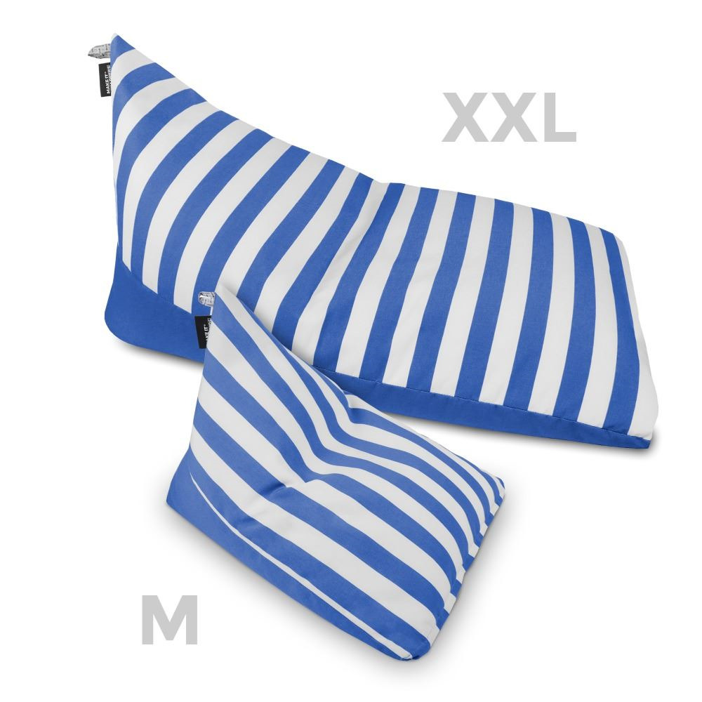 Pouf Piramide Toldotex Blu impermeabile per uso interno o esterno (3)