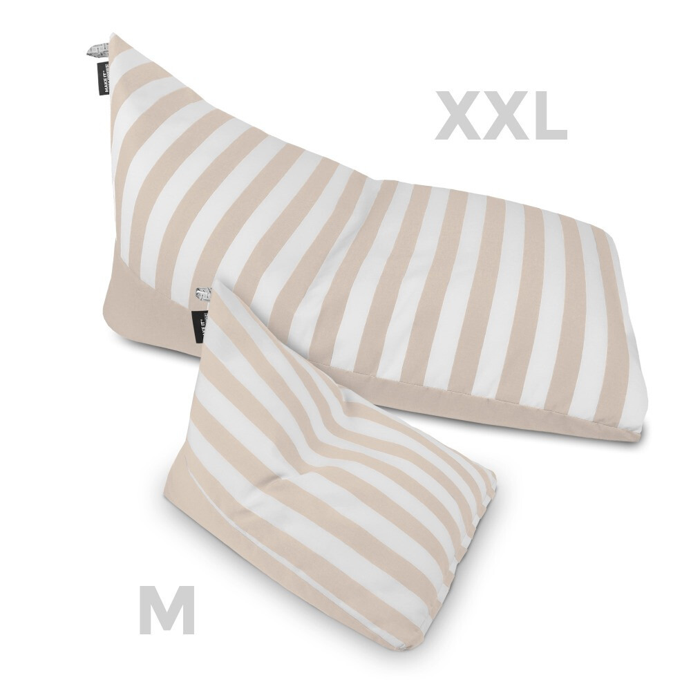 Pouf Piramide Toldotex Ecrù impermeabile per uso interno o esterno (3)