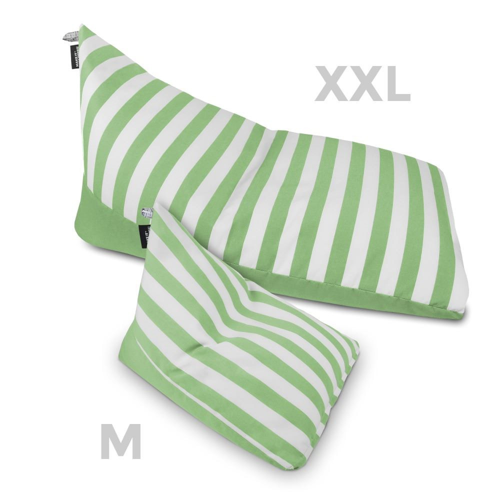 Pouf Piramide Toldotex Verde impermeabile per uso interno o esterno (2)