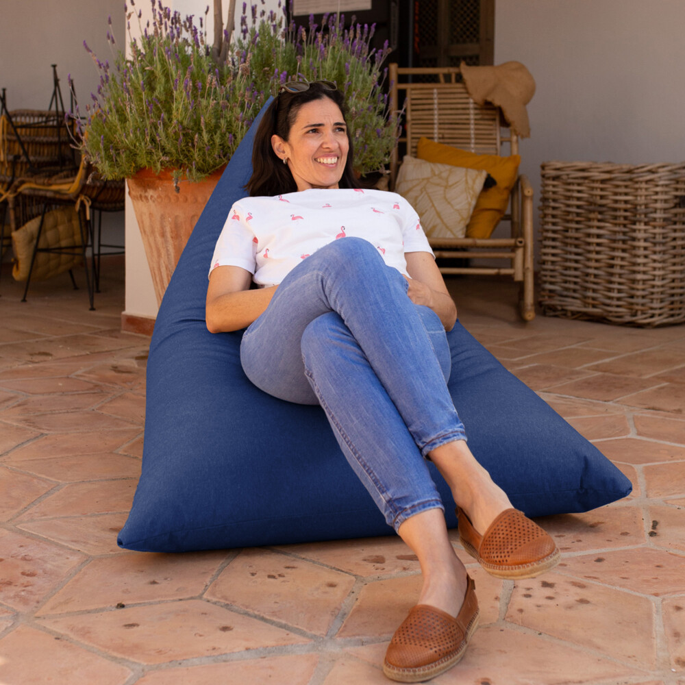 Pouf Piramide Naylim Opaco da Esterno Blu (1)