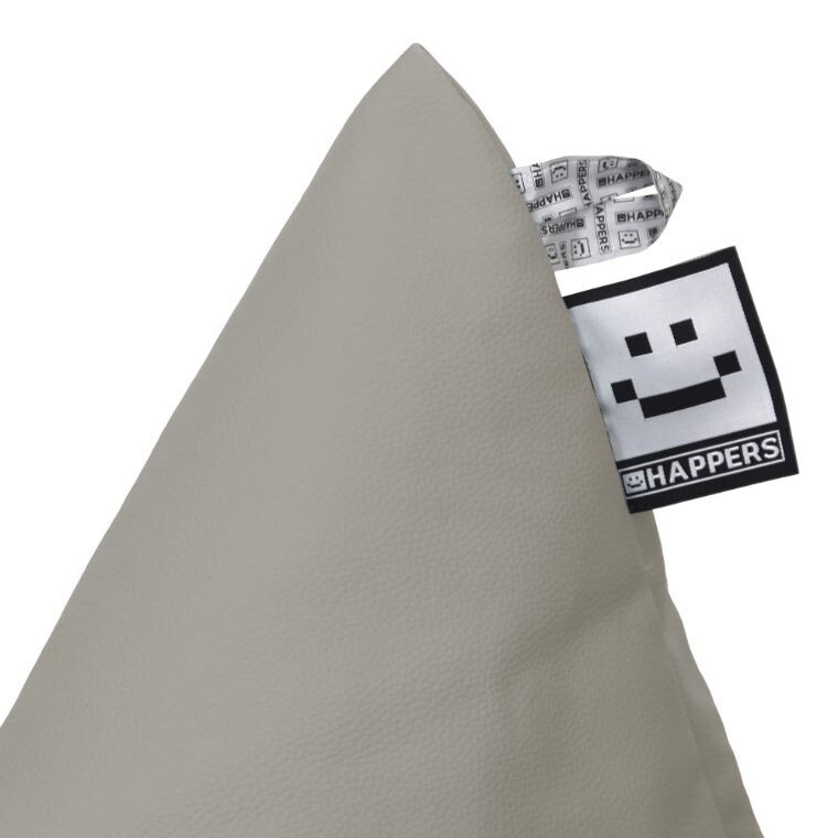 Puff Pirámide Polipiel Gris Claro (7)