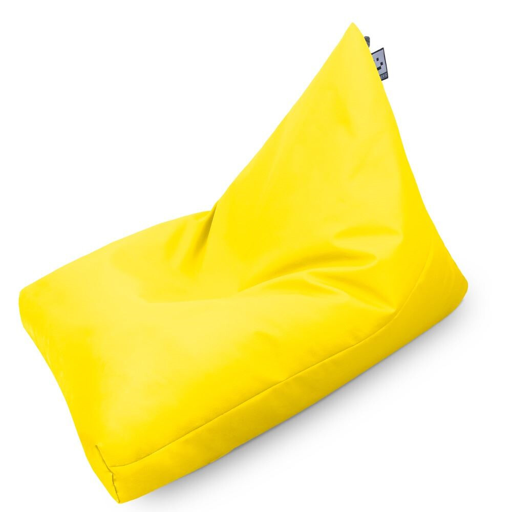 Puff Pirámide Polipiel  Amarillo (1)