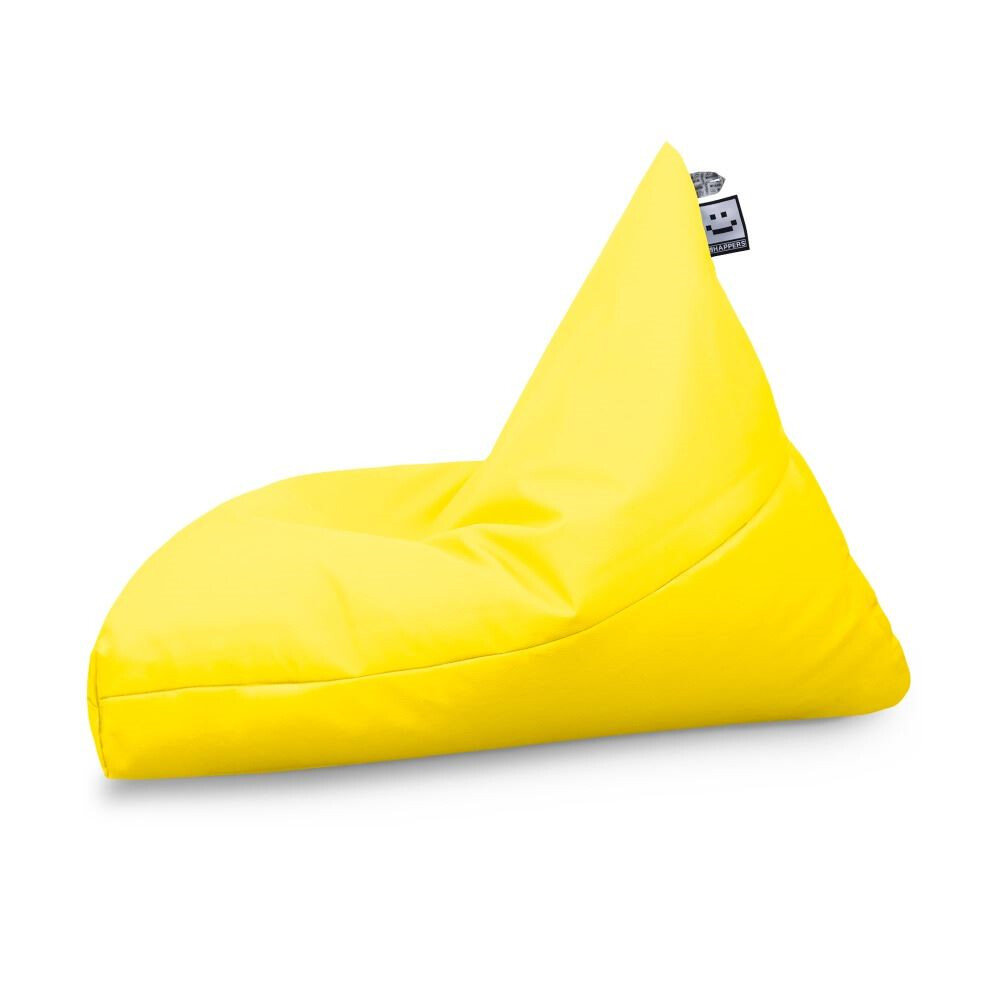 Puff Pirámide Polipiel  Amarillo (3)