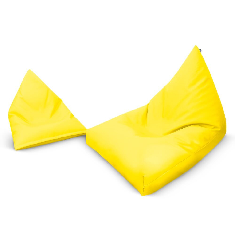 Puff Pirámide Polipiel  Amarillo (5)