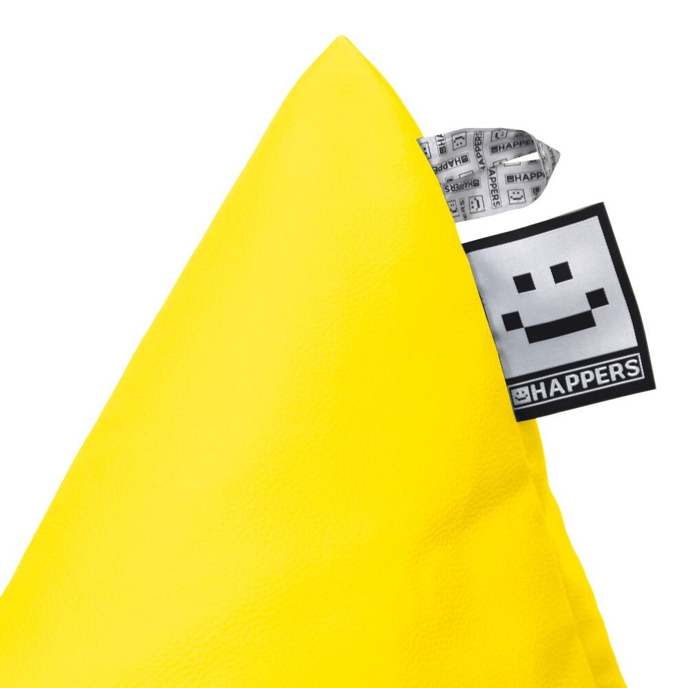 Puff Pirámide Polipiel  Amarillo (7)