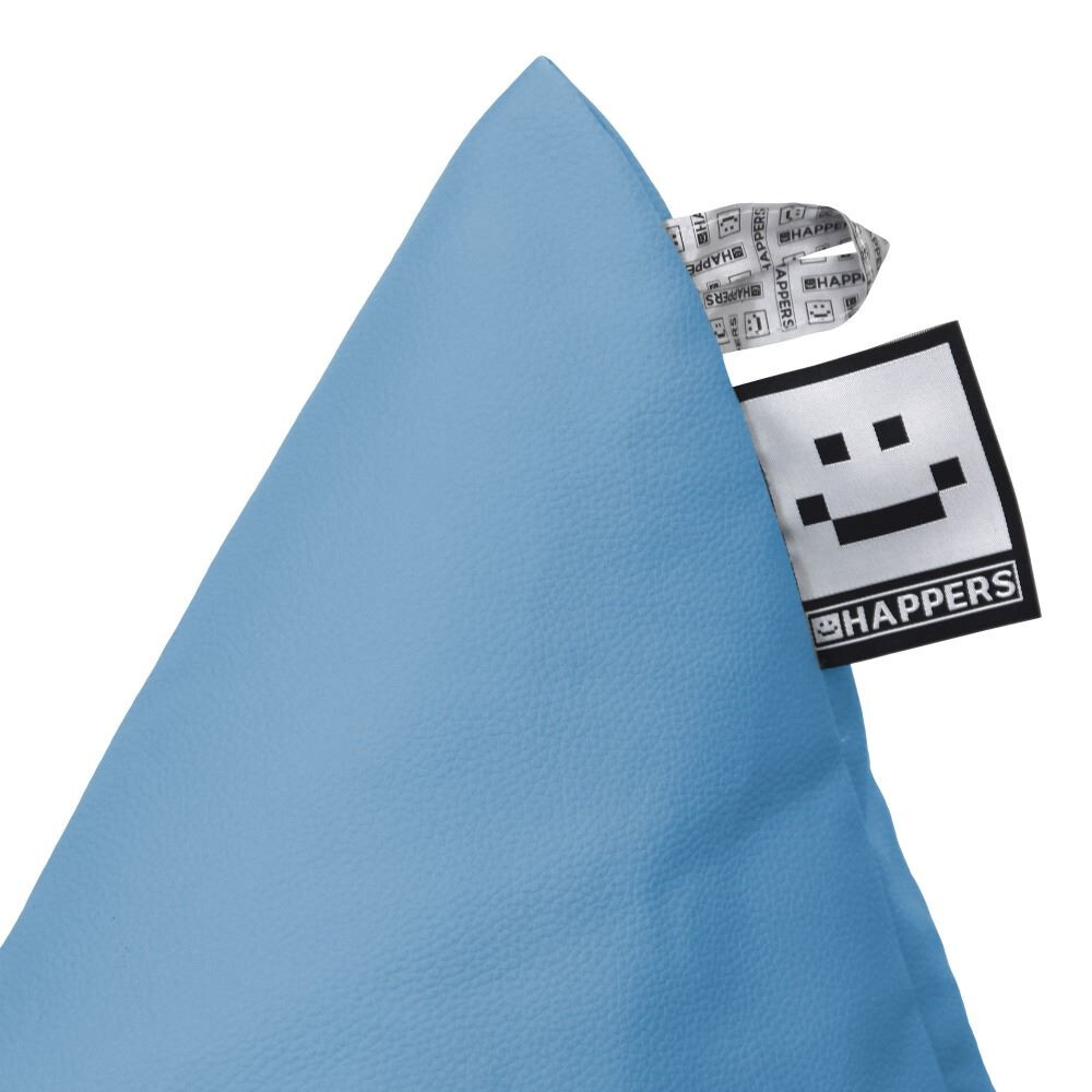 Puff Pirámide Polipiel  Azul Claro (7)