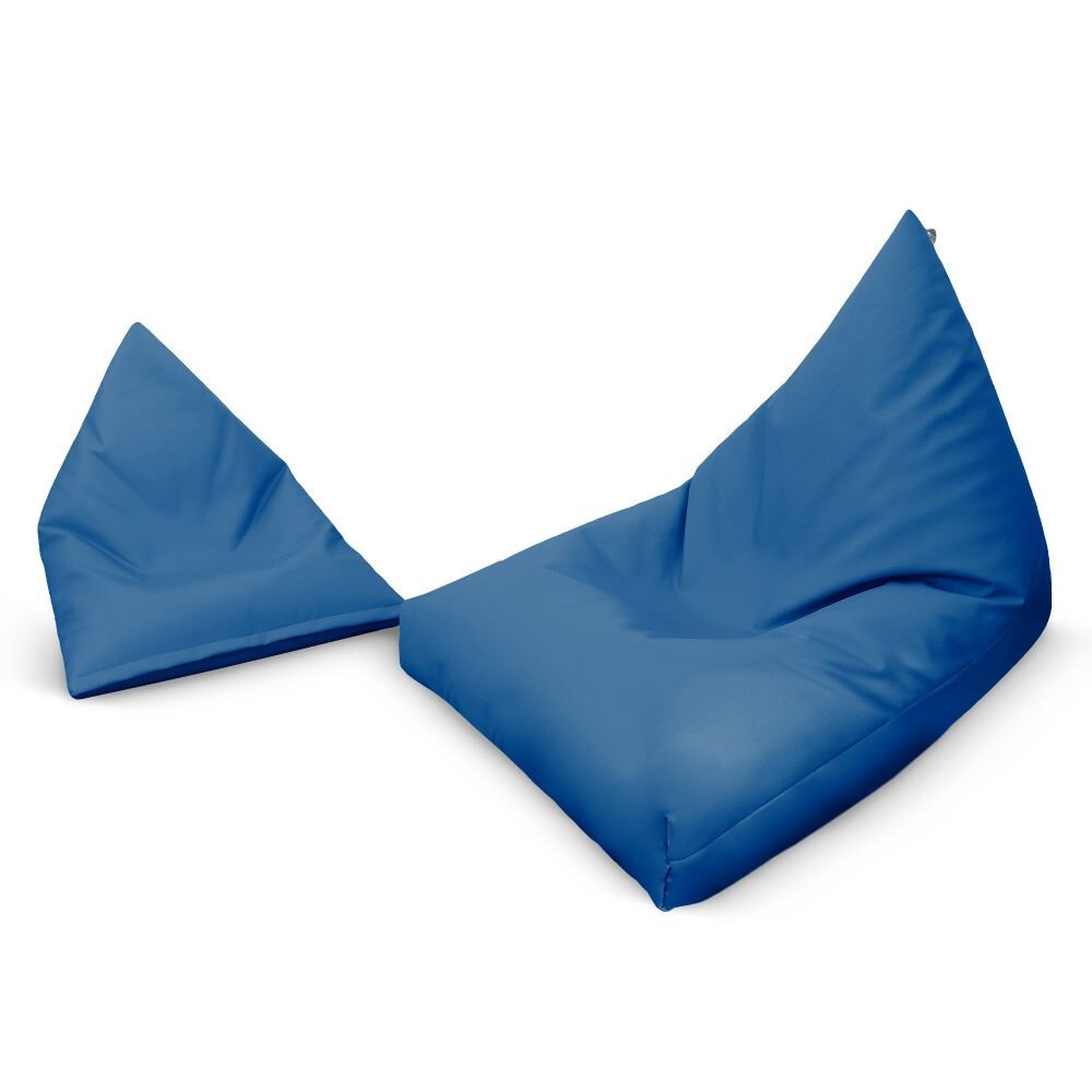 Puff Pirámide Polipiel  Azul (5)