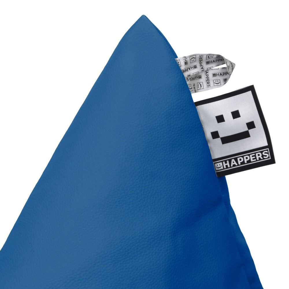 Puff Pirámide Polipiel  Azul (7)