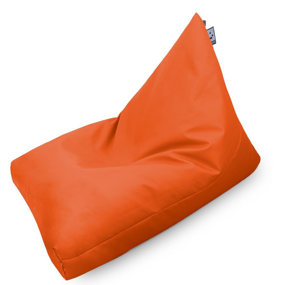 Puff Pirámide Polipiel Naranja (1)
