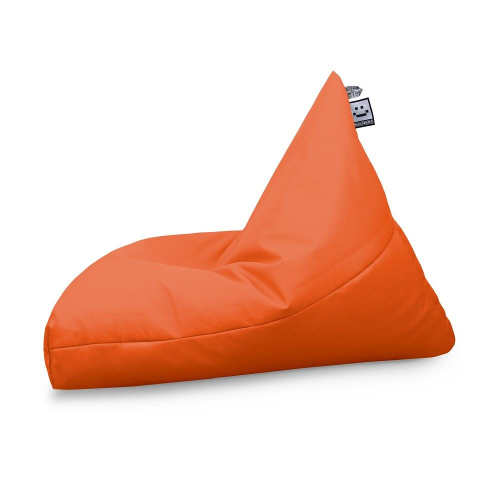 Puff Pirámide Polipiel Naranja (3)