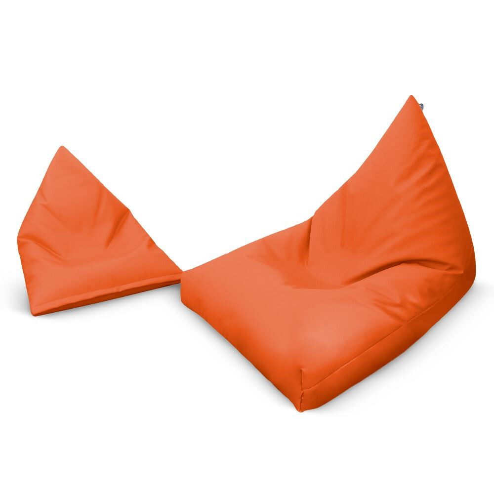 Puff Pirámide Polipiel Naranja (5)