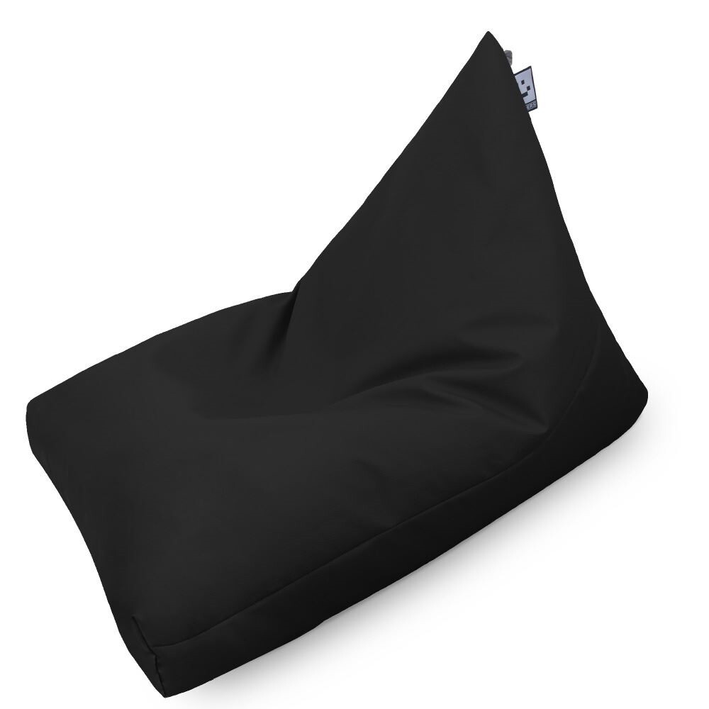 Puff Pirámide Polipiel Negro (1)
