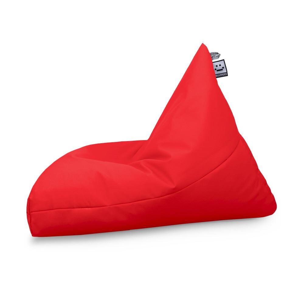 Puff Pirámide Polipiel Rojo (3)