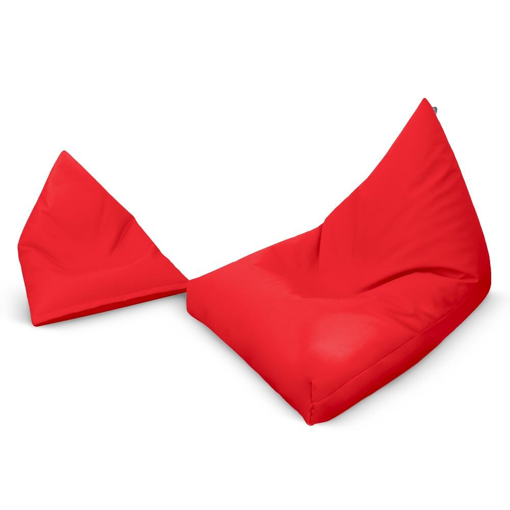 Puff Pirámide Polipiel Rojo (5)