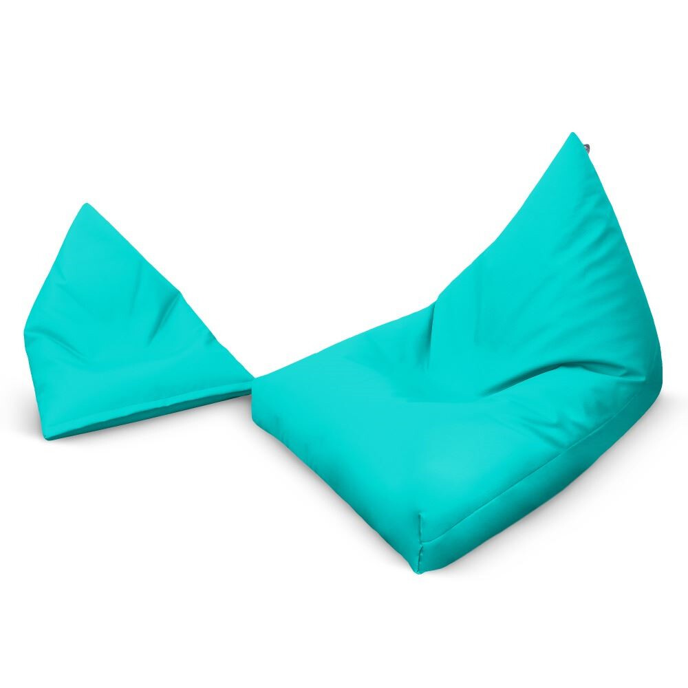 Puff Pirámide Polipiel Turquesa (5)
