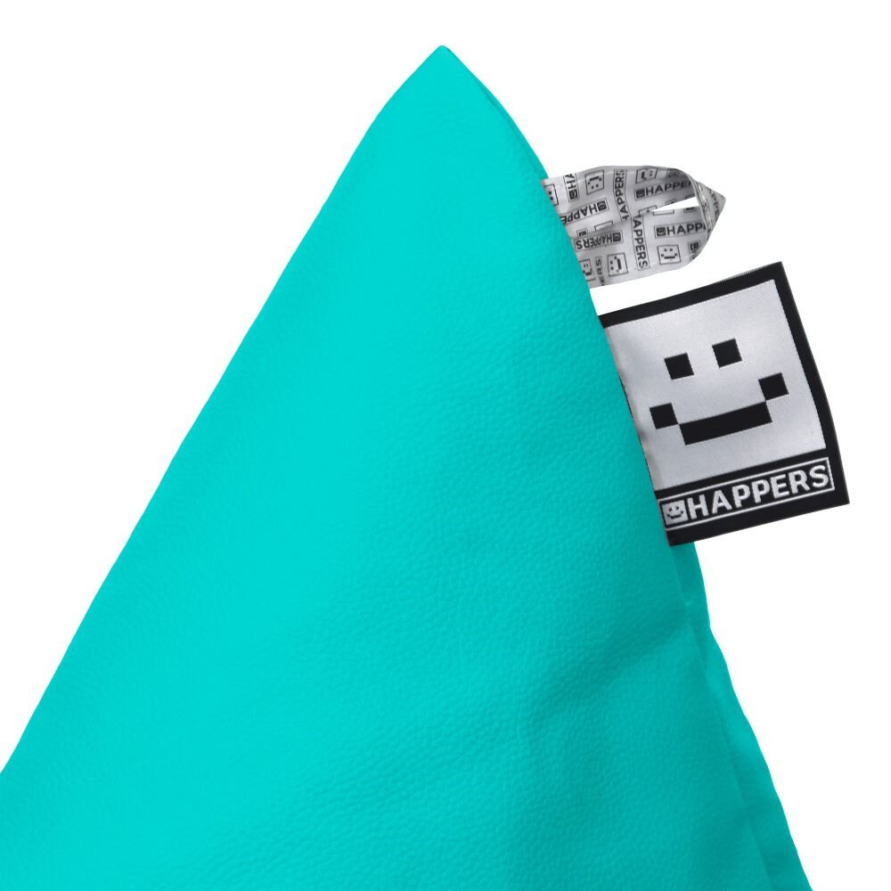 Puff Pirámide Polipiel Turquesa (7)