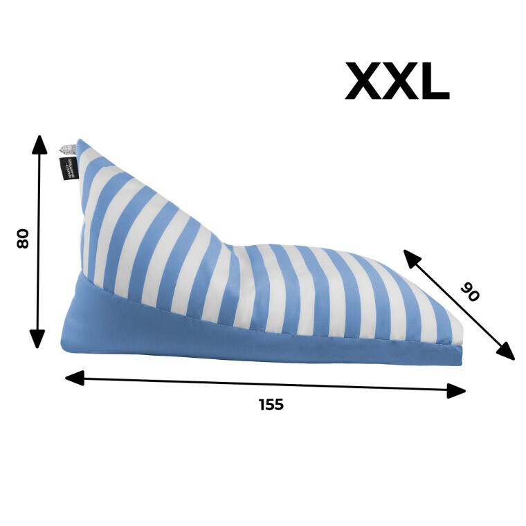 Pouf Piramide Toldotex Cielo blu impermeabile per uso interno o esterno (5)