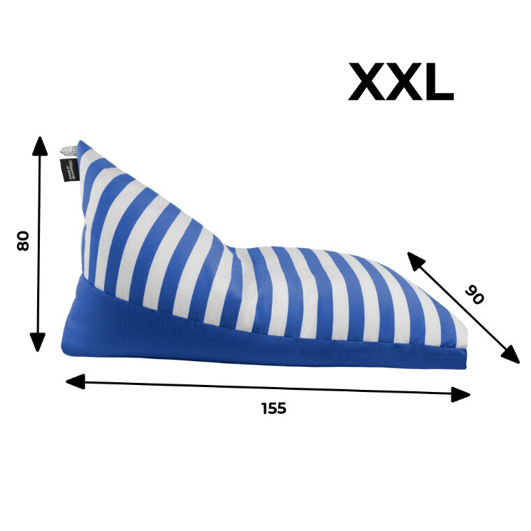 Pouf Piramide Toldotex Blu impermeabile per uso interno o esterno (5)