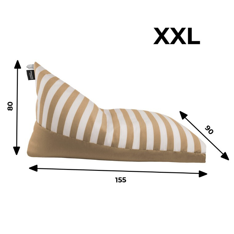 Pouf Piramide Toldotex Beige impermeabile per uso interno o esterno (5)